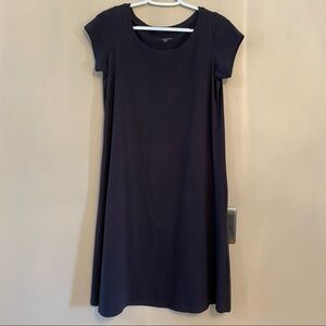 Eileen Fisher Traceable Organic Cotton Crew Neck Dress medium